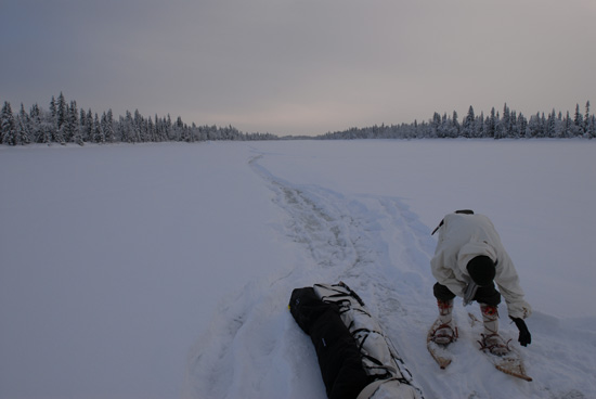 Removing ice from equipment after encountering overflow.