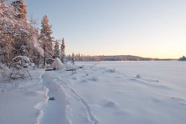 Camping With Steve - Winter Camping With Wood Stove In Ice Fishing