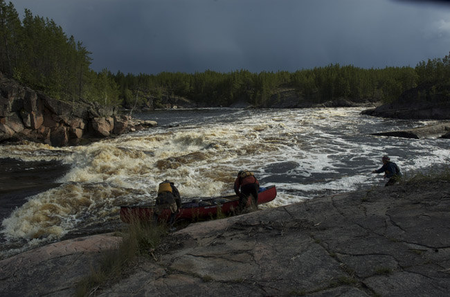 Bloodvein river with very water levels 