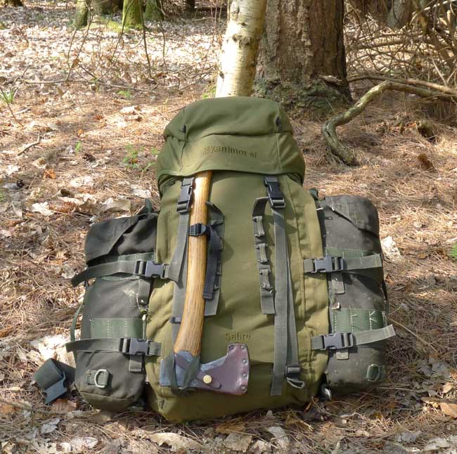 Bushcraft Rucksack Packed 