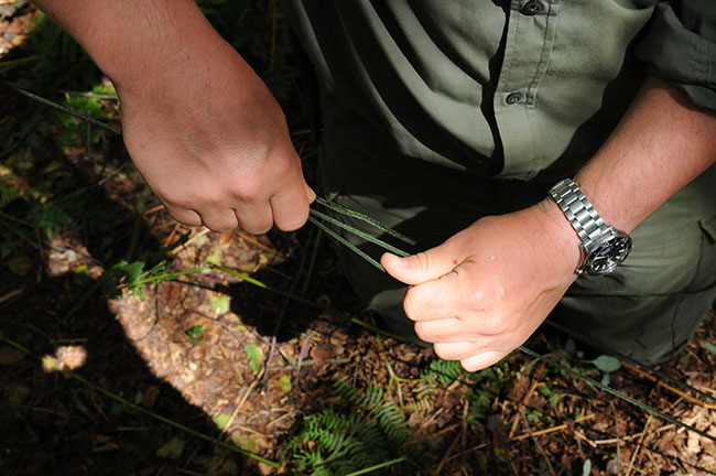 How to tie a adjustable slippery guyline knot.