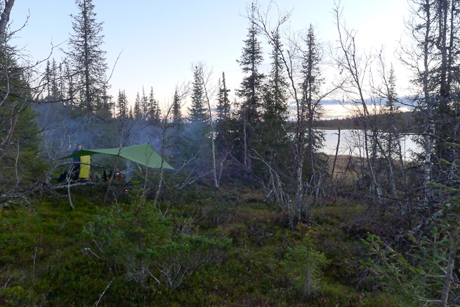 Boreal forest bushcraft camping