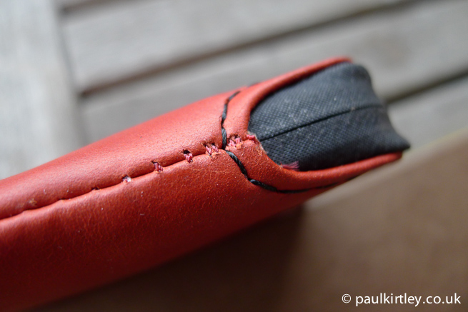 Bellroy protective wallet stitching detail