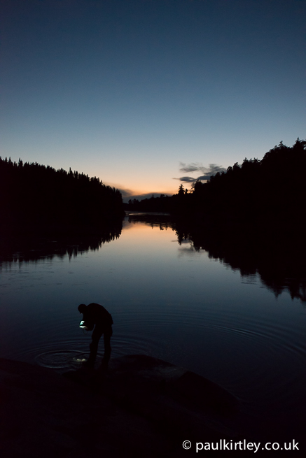 River and reflection at dusk