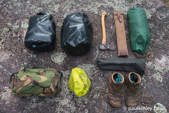 Contents of Paul Kirtleys portage pack