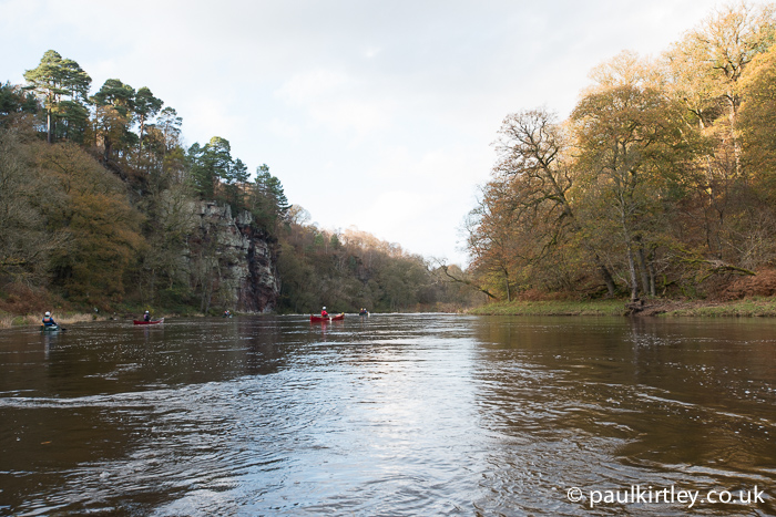 River Eden landscape with canoeists