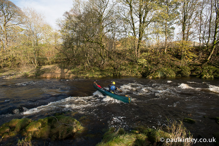 Ray Goodwin utilises a diagonal wave to move across a river