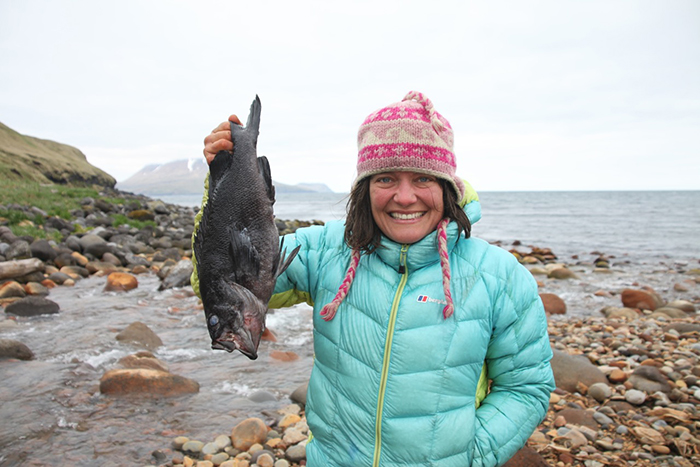 Justine Curgenven with a fish