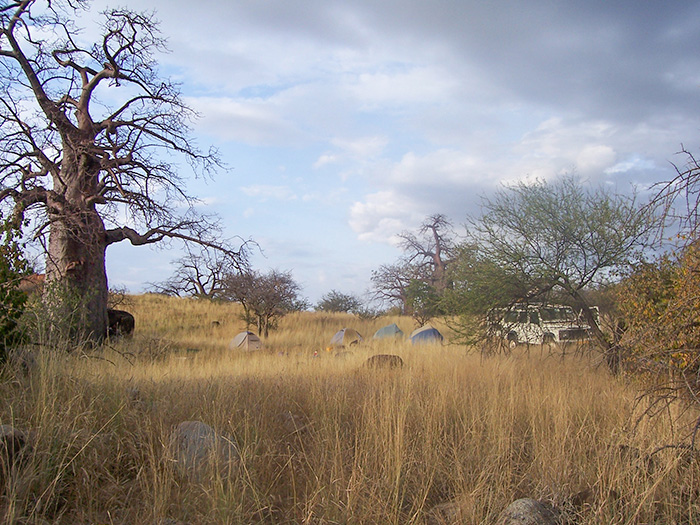 Camp in Tanzania for anthropology field work