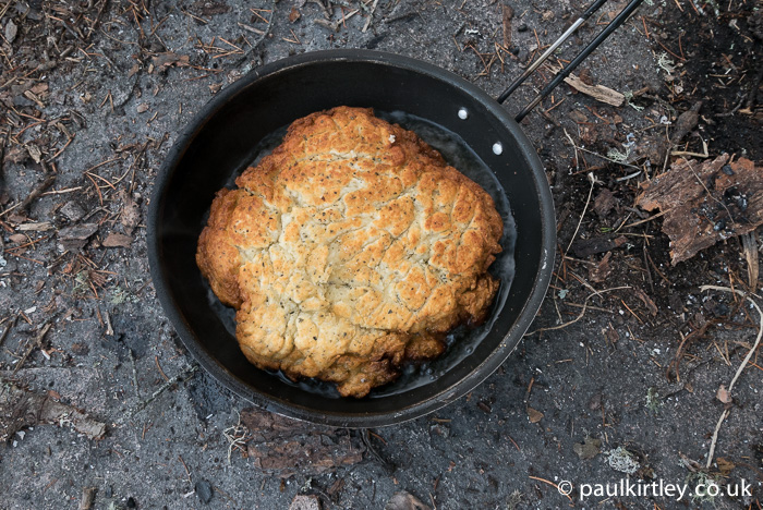 Once the bread is ready, take the pan off the fire. Photo: Amanda Quaine.