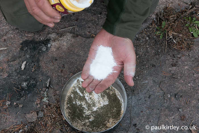 Add a good palmful of baking powder. Photo: Amanda Quaine