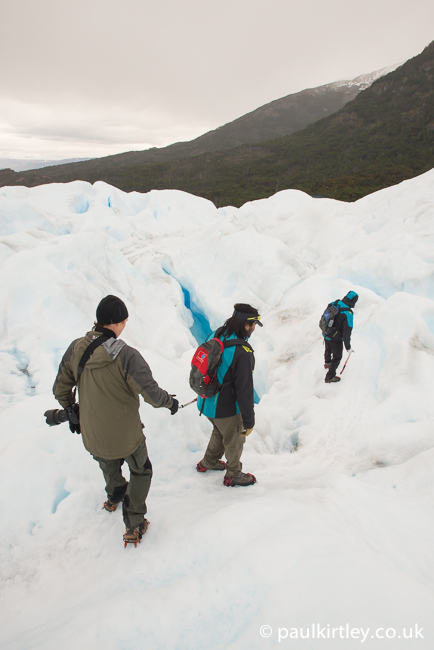 Perito Moreno guides leading at the front of the group