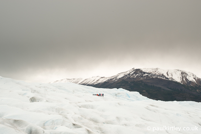 A group out on the ice of Perito Moreno