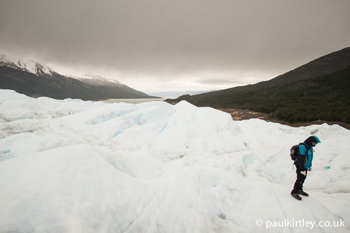 Glaciar Perito Moreno cloudy day for ice trekking
