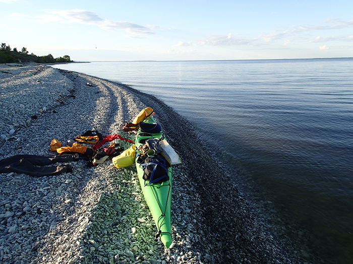 Kayak and contents. 