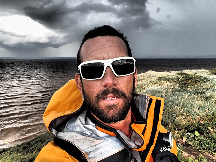 Mark Kalch expedition paddler in the middle of nowhere.