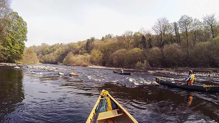 Canoes on the River Tees