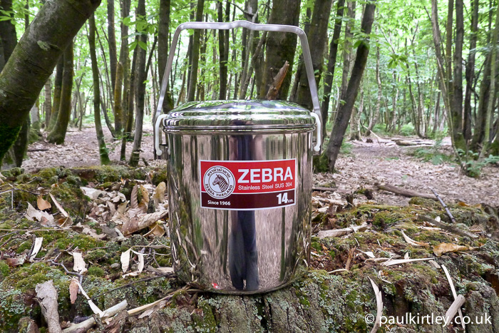 Zebra billy can for bushcraft