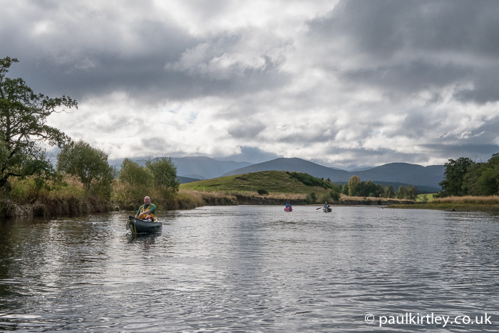 Canoeists on the River Spey