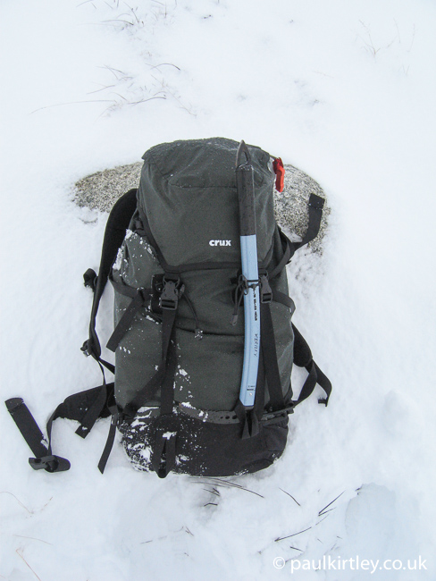Crux AK47 rucksack as winter daypack
