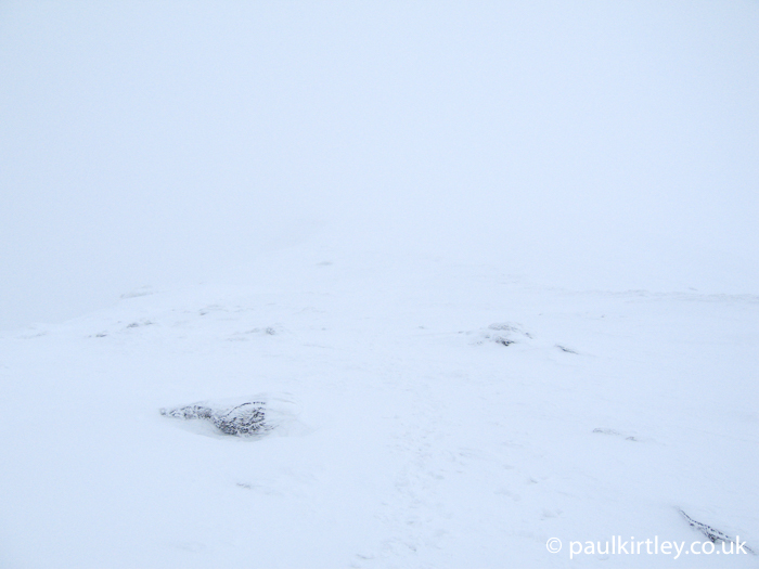 Low visibility in winter hills