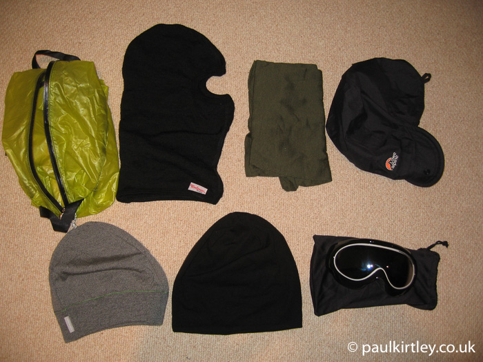 a range of winter head gear