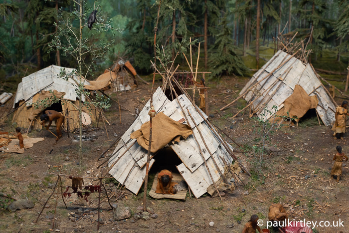 birch bark covered shelters