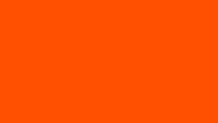 A block of a single orange hue known as international orange (aerospace). HEX code is #FF4F00.