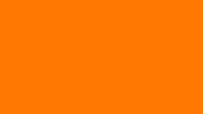 A block of a single orange hue known as safety orange or blaze orange.