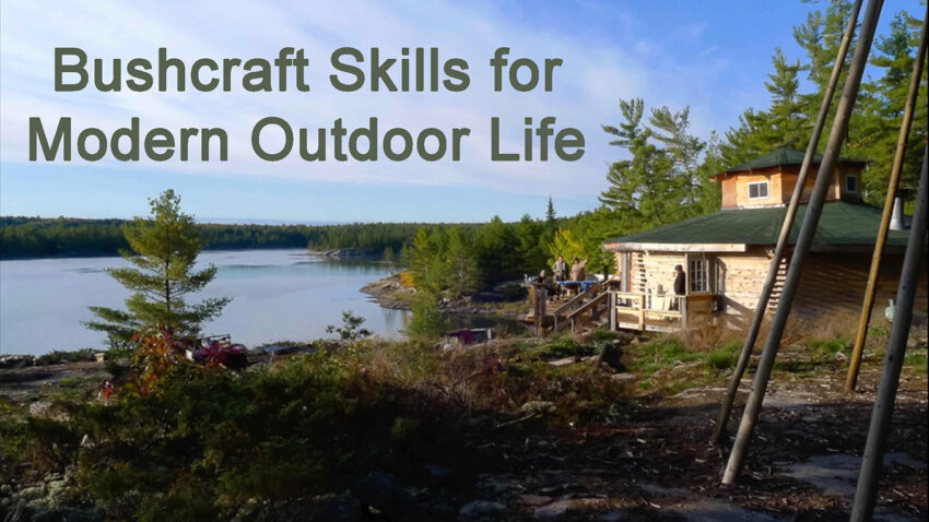 Wilderness camp in Canada. An image used in the presentation Integrating Bushcraft with Modern Outdoor life, which explores the topic of using bushcraft skills for modern outdoor life.