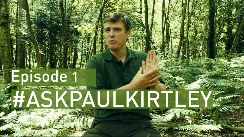 Paul Kirtley answering bushcraft and survival questions in the very first episode of Ask Paul Kirtley