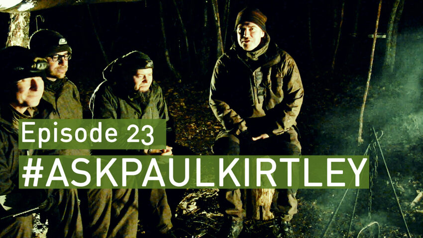 Paul Kirtley answering bushcraft and survival questions live in episode 23 of Ask Paul Kirtley
