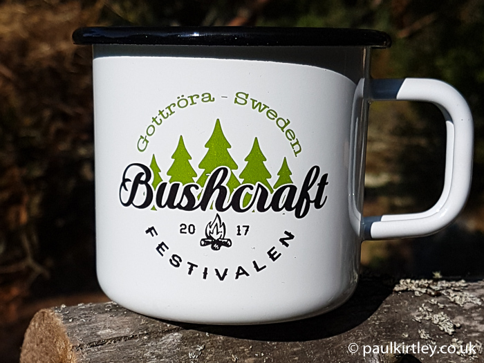 Enamel mug with Bushcraftfestivalen logo